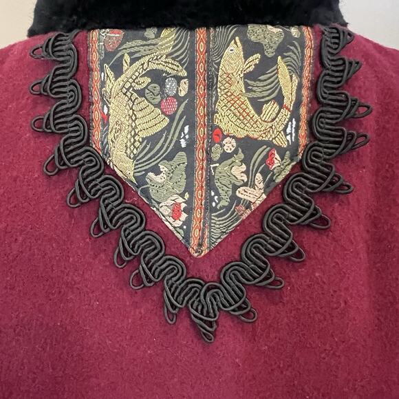 Samii Clothes VEST Small Scandinavian Ethnic wool Faux Fur Nordic Frozen Cosplay - Picture 9 of 12